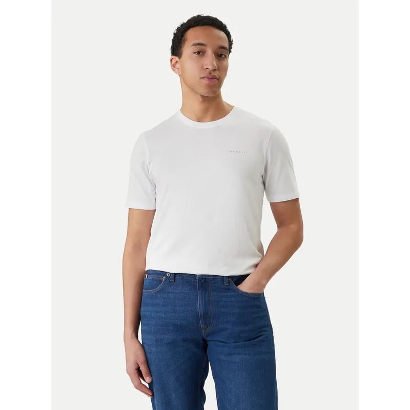 Bugatti T-Shirt 8350-95040 Λευκό Slim Fit
