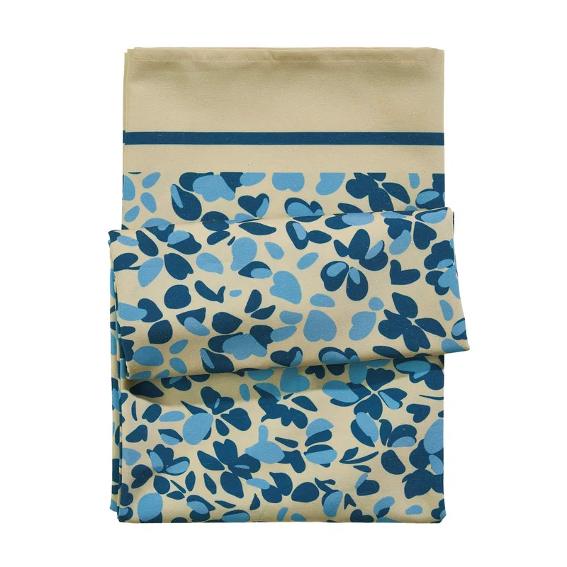 Τραπεζομάντηλο Polycotton 140x220εκ. Kitchen 0723 Μπεζ-Μπλε Das Home (Χρώμα: Μπλε, Ύφασμα: 70% Πολυεστέρας-30% Βαμβάκι) - Das Home - 426414100723