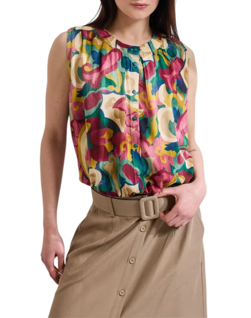NAMASTE ΠΟΥΚΑΜΙΣΟ ELARUNE SS0426012-ANEMONE Multi
