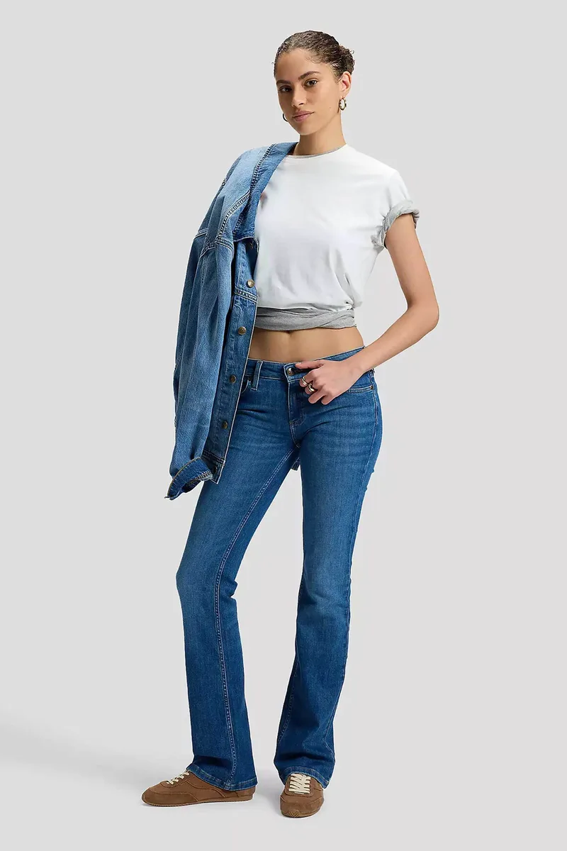 Lee® γυναικείο τζιν παντελόνι πεντάτσεπο Bootcut Flared Leg "Jessica" - 112376710 Denim Blue