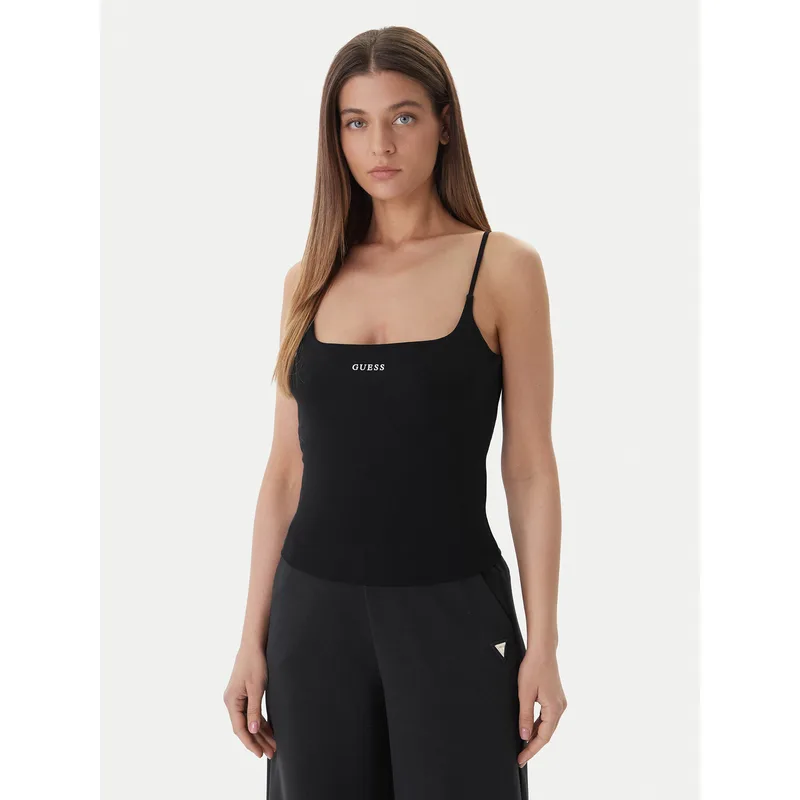 Guess Τοπ V6GP18 K3470 Μαύρο Regular Fit