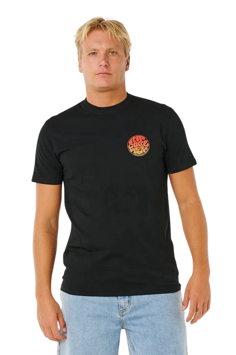 RIP CURL Ανδρικό T-Shirt με Print - Μαύρο -10EMTE-BLACK