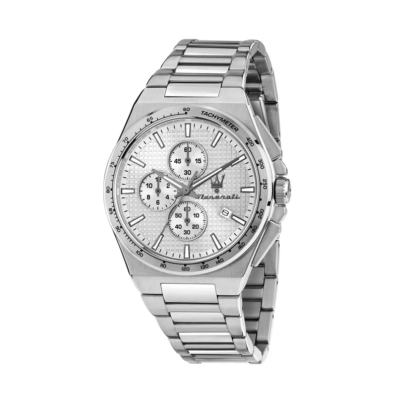 Ρολόι Maserati Velocita Slim Chronograph R8873653005 Ασημί