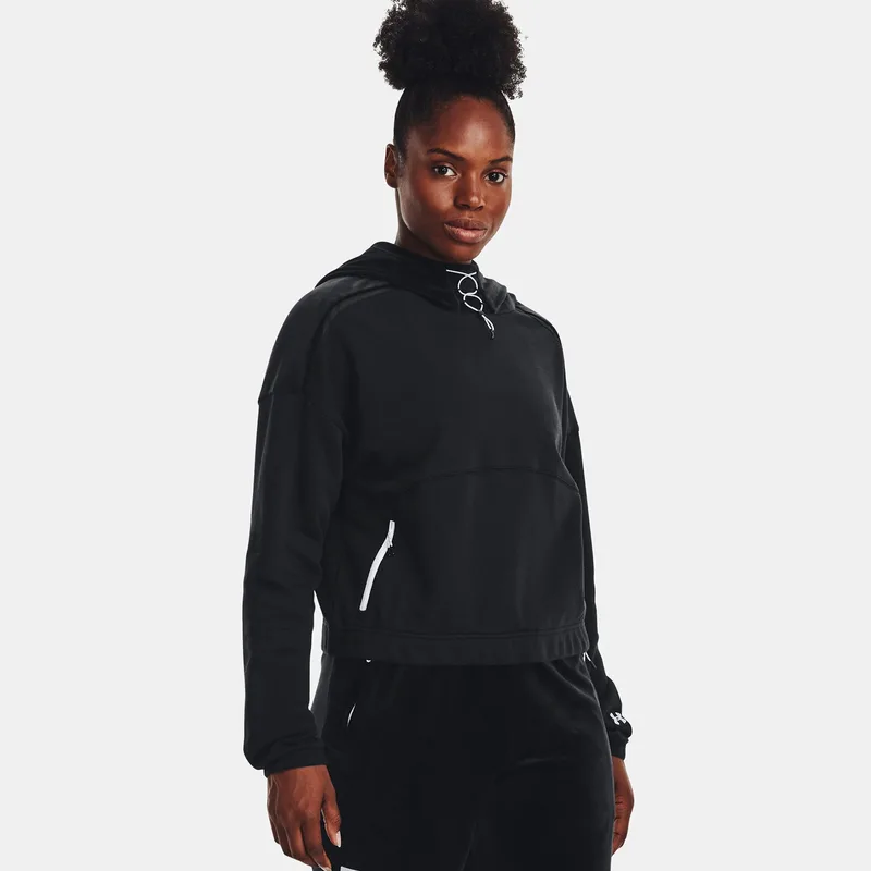 UA JOURNEY FLEECE HOODIE ΜΑΥΡΟ