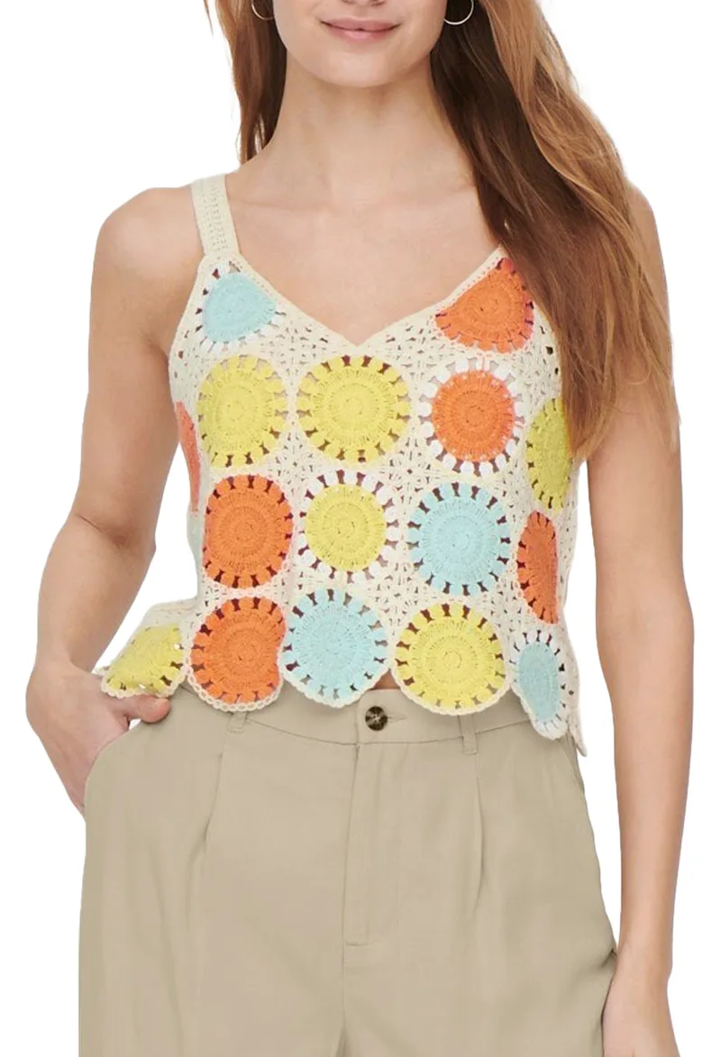 Top Only Onlyvonne 15289731-Birch-Orange Γυναικείο