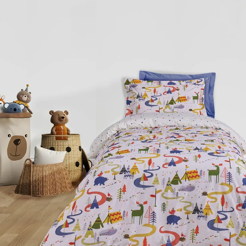 Das kids σετ σεντονια μονα 4927 blue, green, white 170χ260