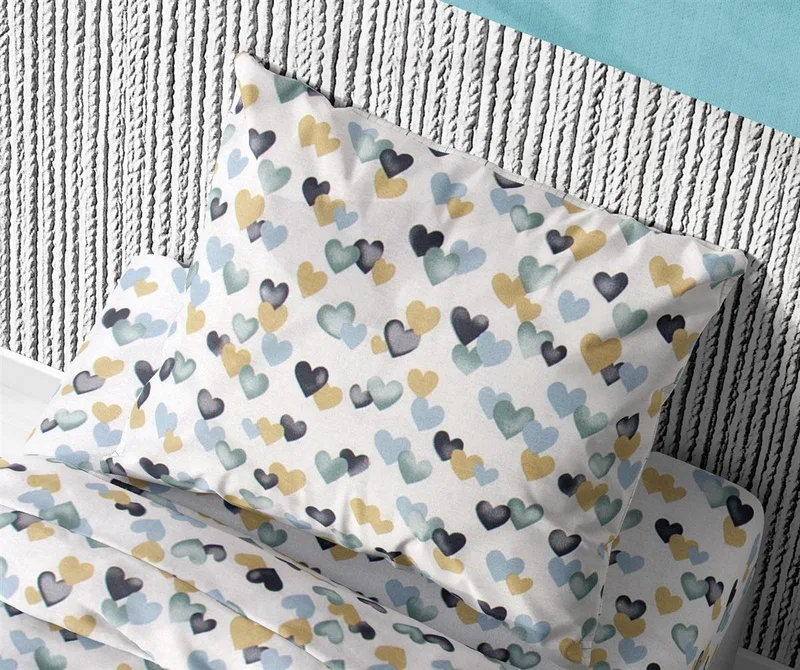 ΜΑΞΙΛΑΡΟΘΗΚΗ ΕΜΠΡΙΜΕ kids Hearts 11 50X70 Grey-Green Cotton 100%