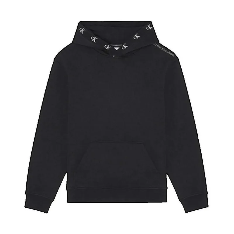 T-shirt με κουκούλα Calvin Klein Jeans Logo Jacquard