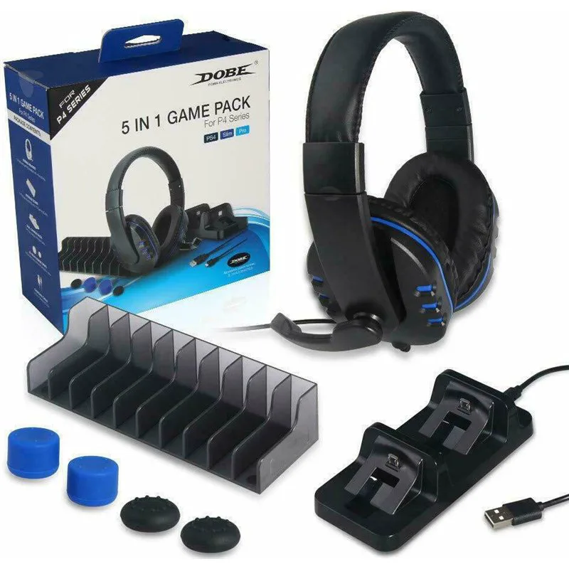 Dobe 5 in 1 Game Pack Kit για PS4 σε Μαύρο χρώμα