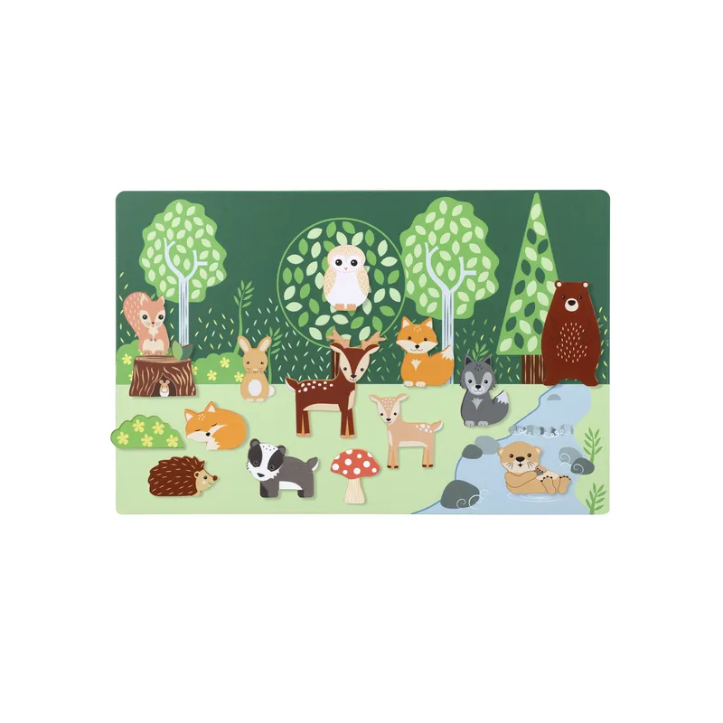 Μαγνητικός Πίνακας με Ζωάκια Woodland Πορτοκαλί Tree Toys (FSC®)