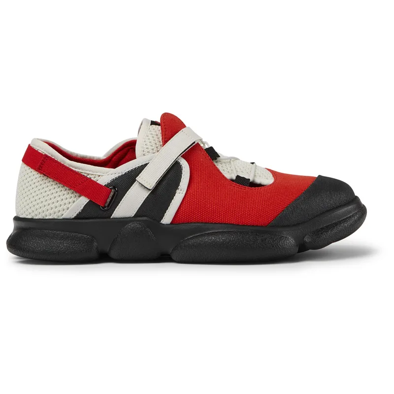 CAMPER Karst - Sneakers Για Ανδρικα - Λευκό,Μαύρο,Κόκκινο, Μέγεθος 42, Cotton fabric