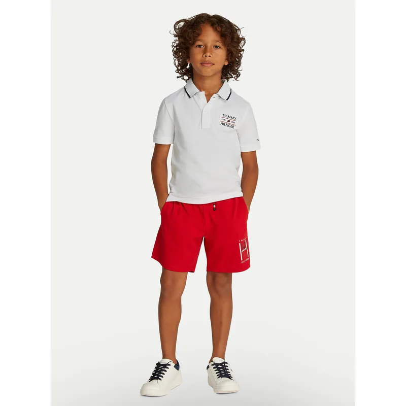 Tommy Hilfiger Polo KB0KB09524 S Λευκό Regular Fit