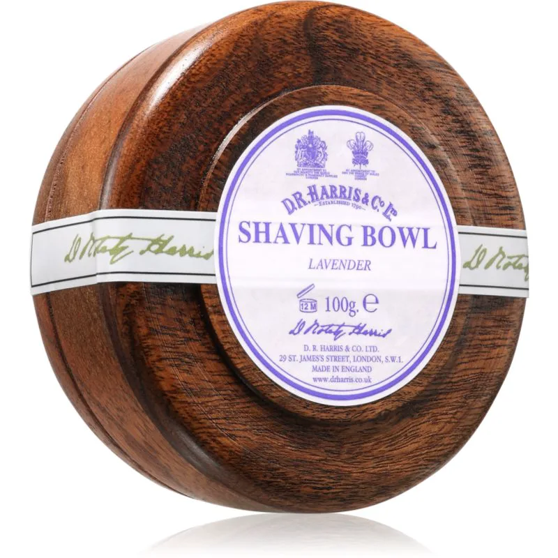 D.R. Harris Shawing Bowl Mahogany wood Σαπούνι ξυρίσματος Lavender 100 γρ