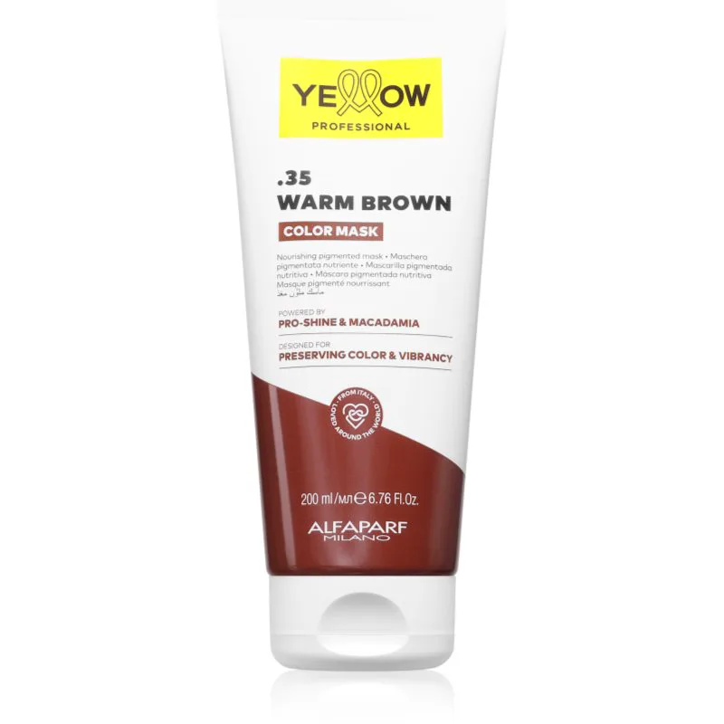 Yellow Professional Color Mask Μάσκα με τεχνολογία bonding color απόχρωση .35 Warm Brown 200 ml