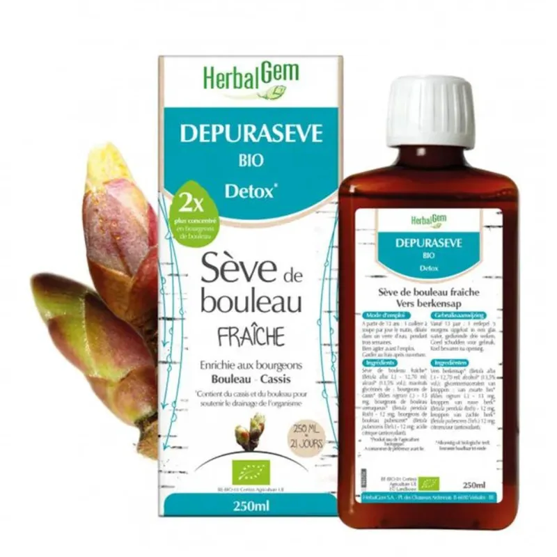 Herbalgem Fresh Birch Seve Depuraseve Bio Detox 250ml