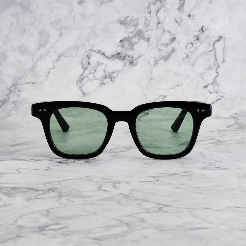 WILLIAM 1EP12 - WILLIAM - BLACK - LIGHT GREEN Sunglasses | Black | Light Green Shades | Explicit Poets Sunglasses