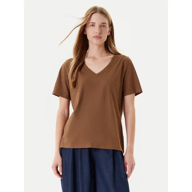 United Colors Of Benetton T-Shirt 3BVXD400H Καφέ Relaxed Fit