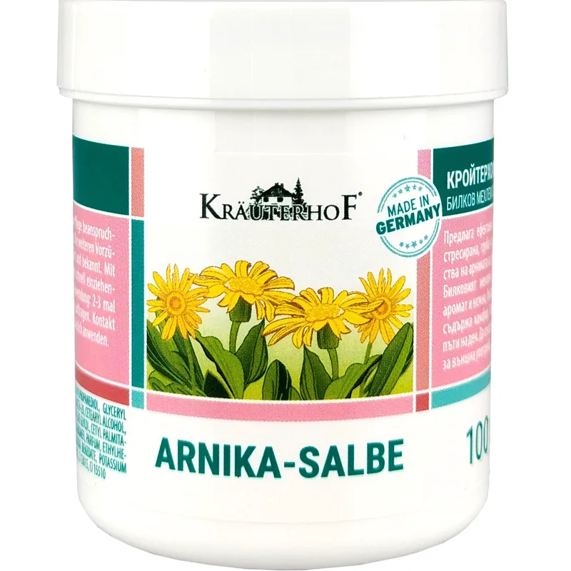 Krauterhof Arnika Salbe Αλοιφή Άρνικας για Μυϊκούς Πόνους, Μώλωπες & Οιδήματα 100ml