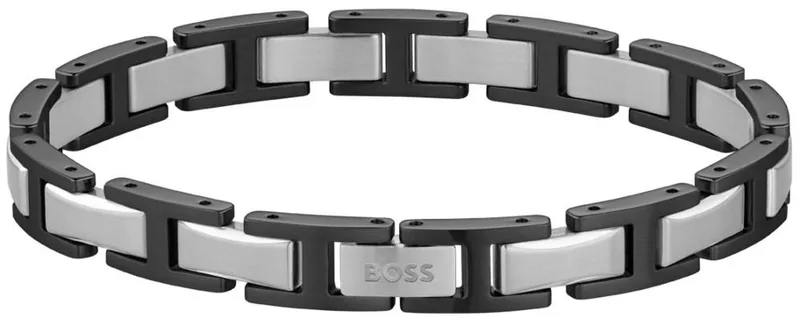 BOSS Βραχιόλι από ανοξείδωτο ατσάλι Silver & Black 1580794