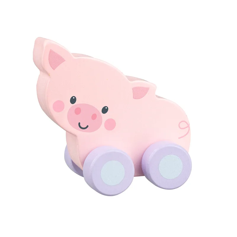 Ξύλινο Παιχνίδι Τρεχαλίτσα Πορτοκαλί Tree Toys Pig 60-07610