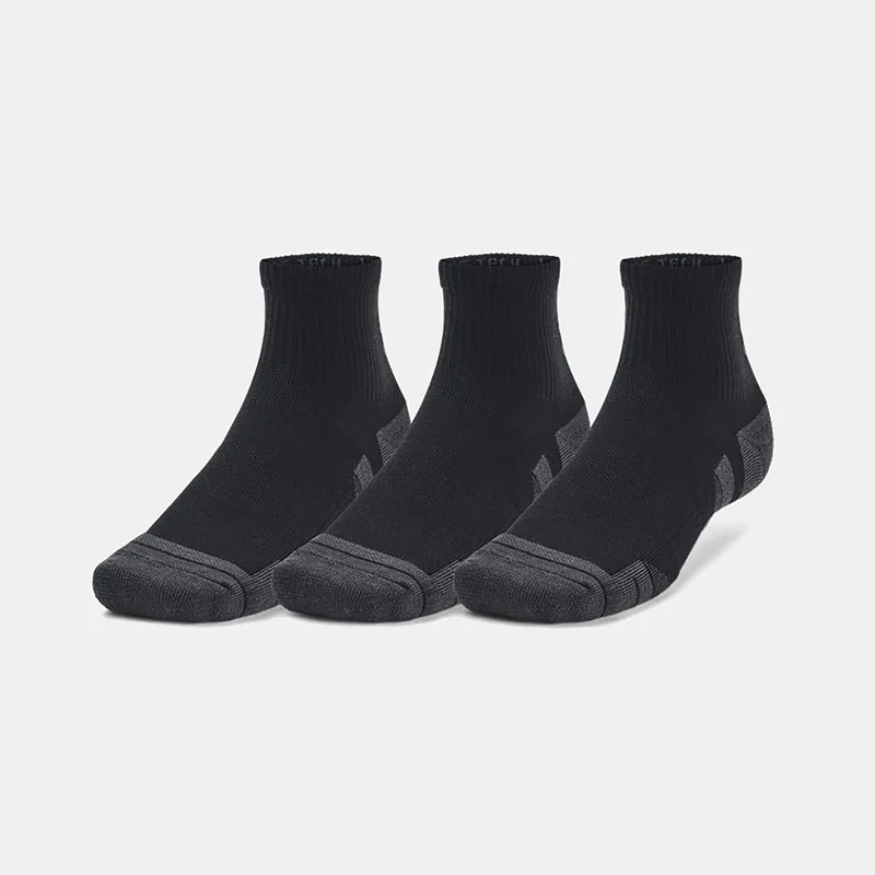UNDER ARMOUR PERFORMANCE TECH QUARTER SOCKS 3-PACK ΜΑΥΡΟ