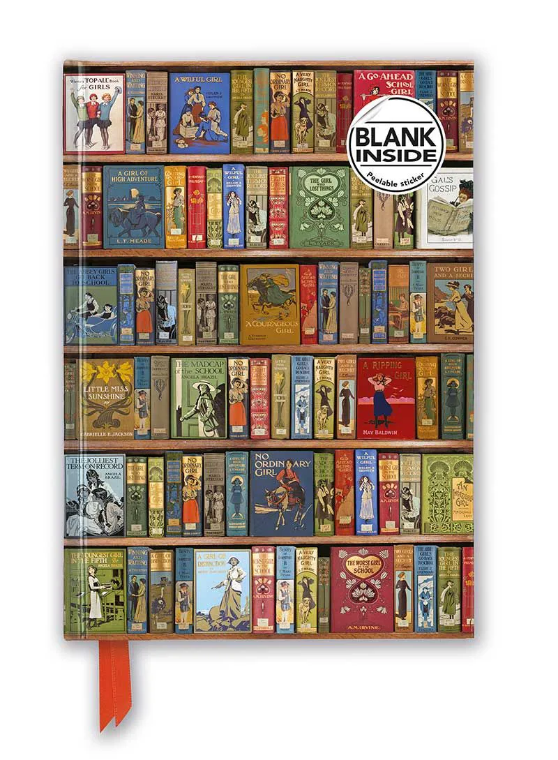 Σημειωματάριο A5 με λευκές σελίδες Flame Tree Foiled Blank: Bodleian Libraries - High Jinks Bookshelves