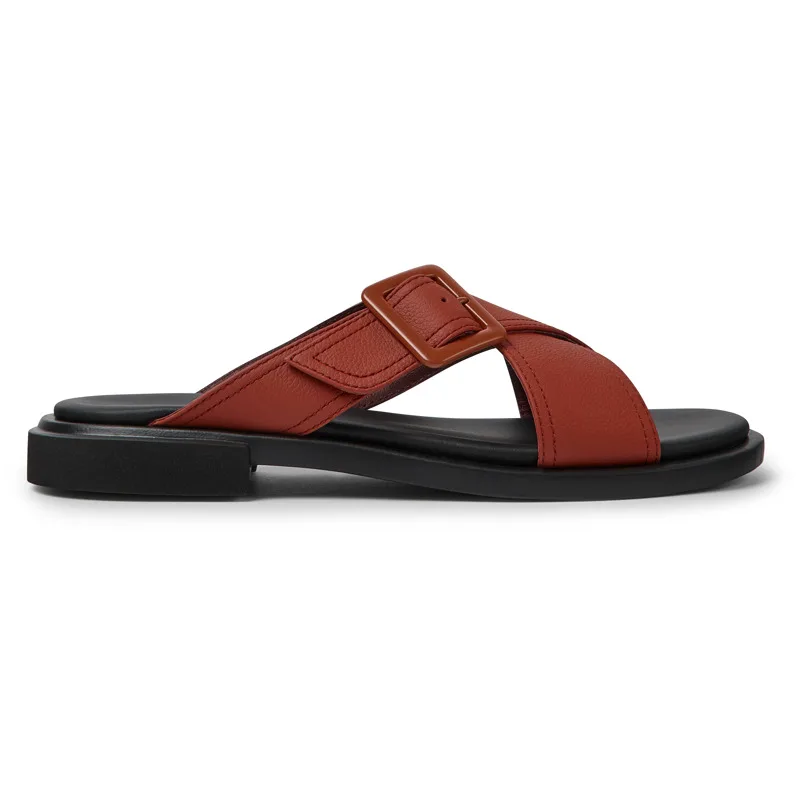 CAMPER Edy - Πέδιλα Για Γυναικεία - Κόκκινο, Μέγεθος 37, Smooth leather