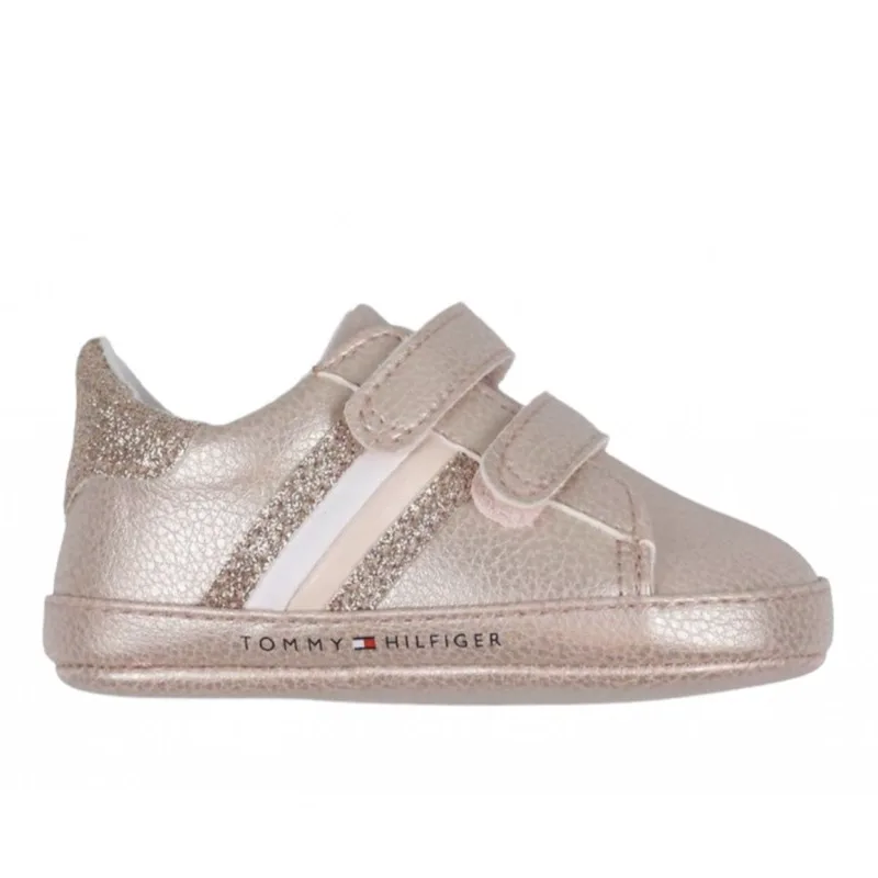 Βρεφικά Παπούτσια Αγκαλιάς Tommy Hilfiger Κορίτσι T0A4-32671-0268 341 Ροζ Χρυσό