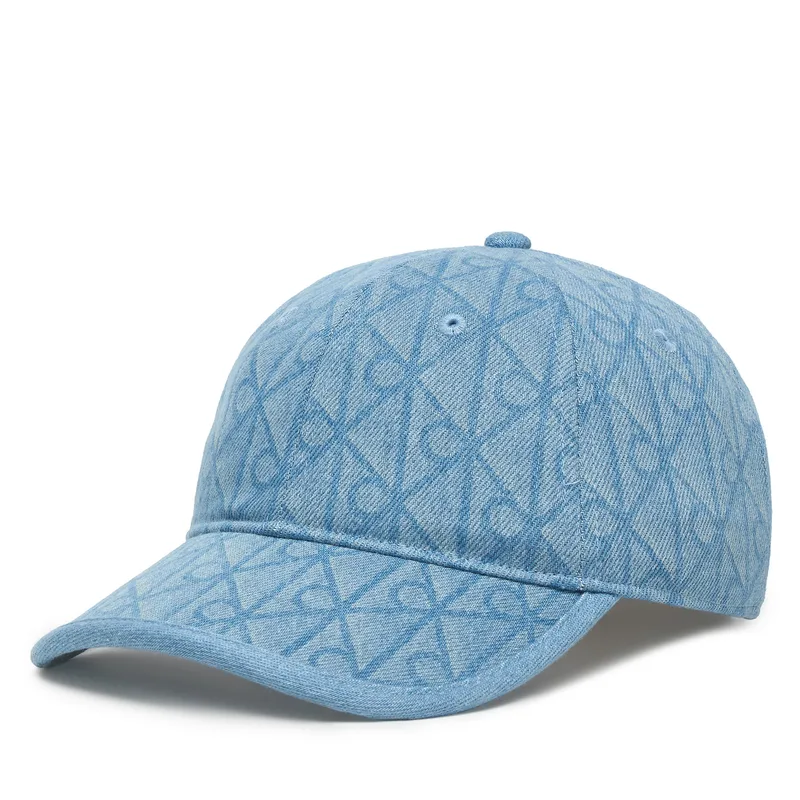 Καπέλο Jockey Calvin Klein Denim Emblem Burnout LV04F5042G Μπλε
