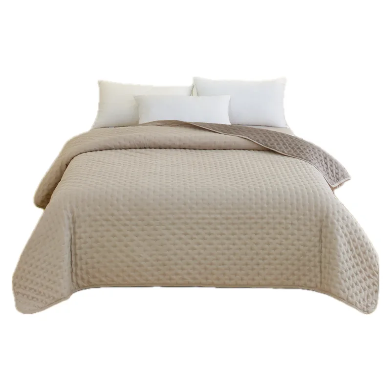 Κουβερλί 2 Όψεων (220x240) Hotel Ecru/Grey 100% Microfiber