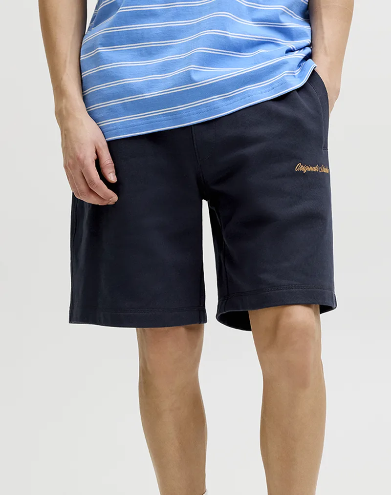 JACK&JONES JPSTKARL NORREBRO SWEAT SHORTS REG SN 12292565-Sky Captain DarkBlue