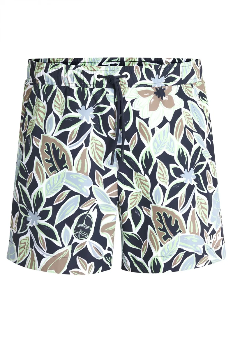 HUGO ΜΑΓΙΩ CALALA FLORAL LOGO ΠΡΑΣΙΝΟ-ΜΠΛΕ