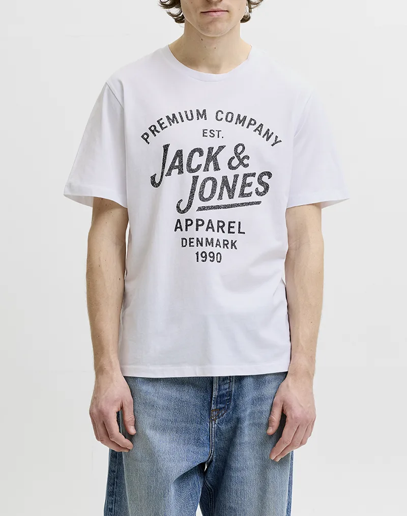 JACK&JONES JPRBLUZANE SS TEE FST 12302467-WHITE White