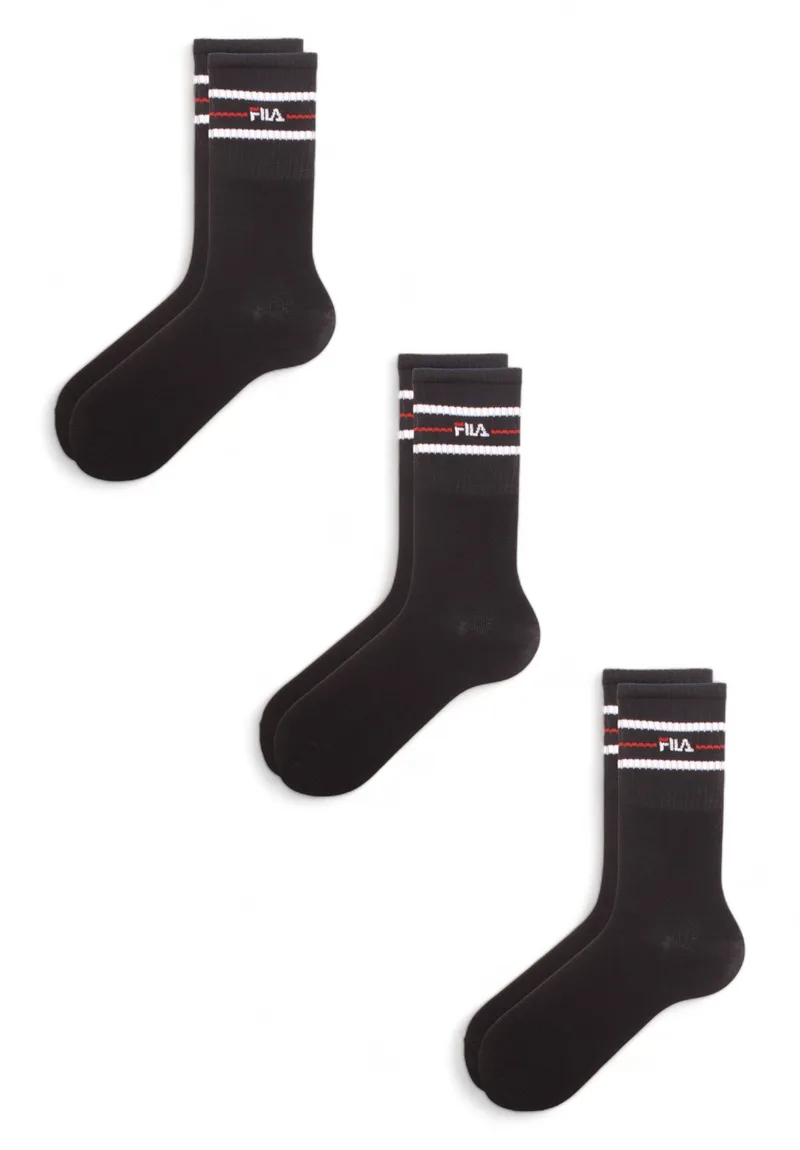 Κάλτσες Fila Unisex Lifestyle Plain 3 τεμάχια F9092-Μαύρο