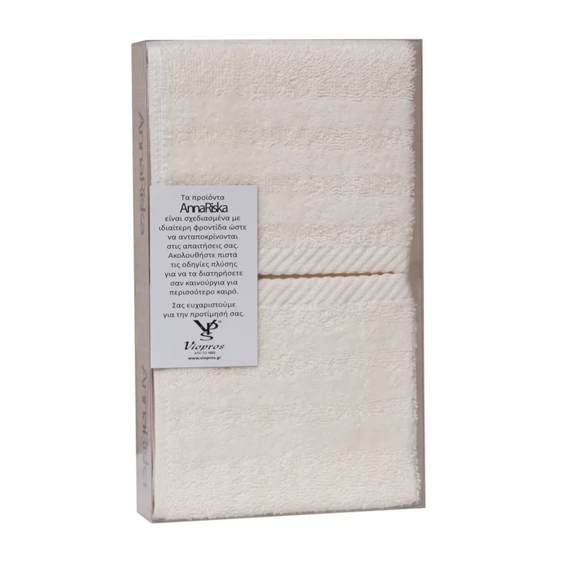 Σετ 3 Πετσέτες Χεριών 30x50 Συσκευασία Δώρου Spa 3 Ivory