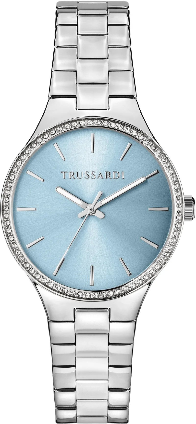TRUSSARDI T- Essenza Crystals - R2453172506 , Silver case with Stainless Steel Bracelet