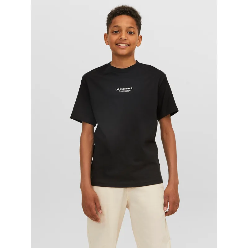 Jack & Jones Junior T-Shirt Vesterbro 12242827 Μαύρο Loose Fit