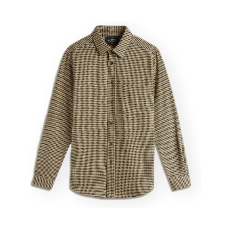 Πουκάμισο με μακριά μανίκια Portuguese Flannel Abstract Pied Poule Shirt - Green