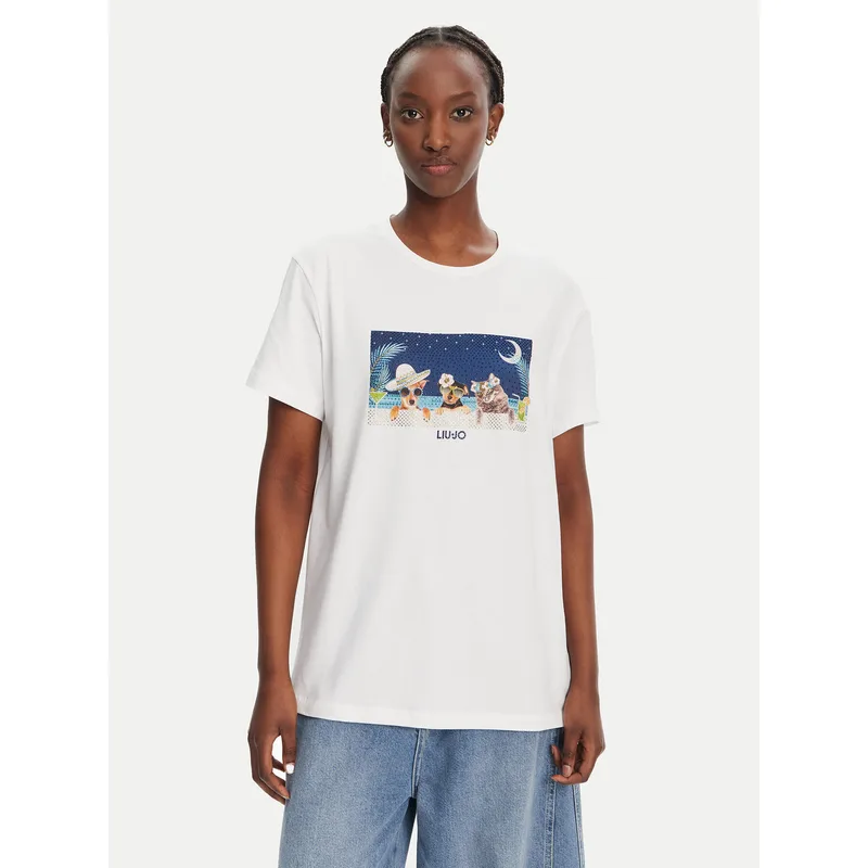 Liu Jo T-Shirt WA5260 JS003 M9445 Λευκό Regular Fit