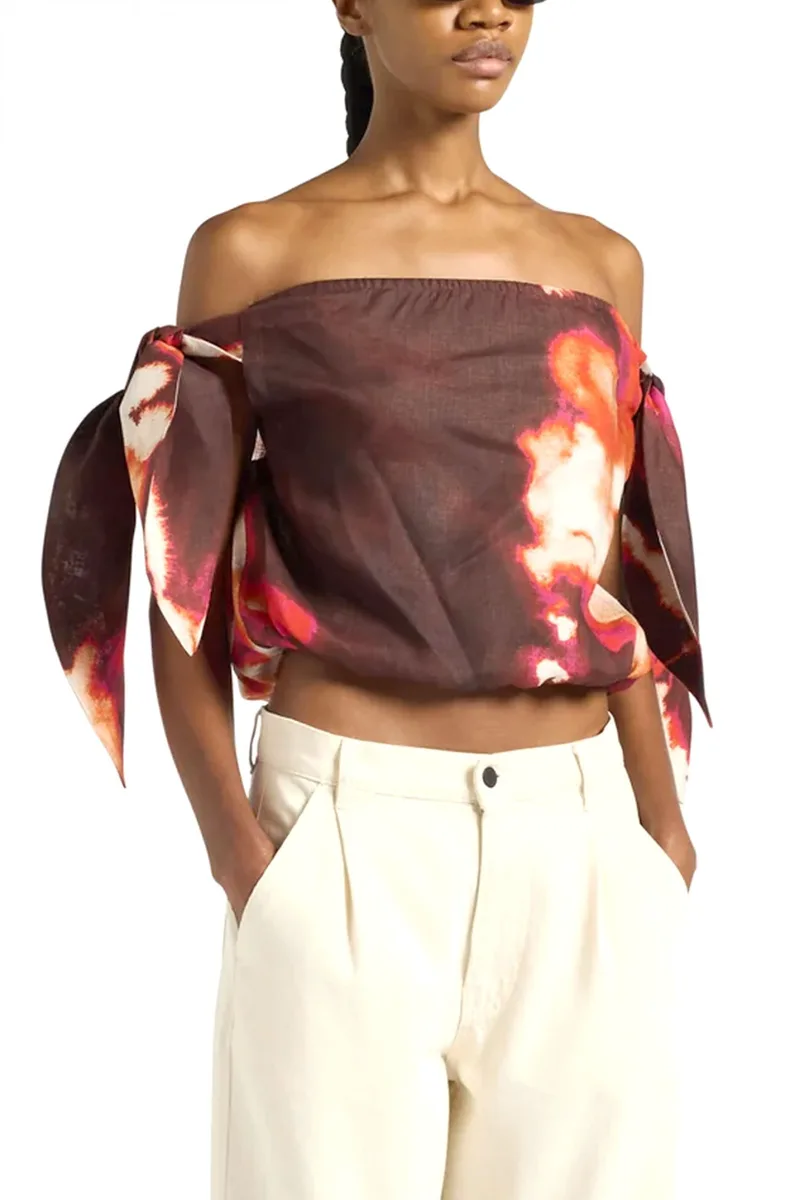 LIVIANA CONTI TOP CROPPED ΔΕΣΙΜΟ ΩΜΟΥΣ ΠΟΛΥΧΡΩΜΟ