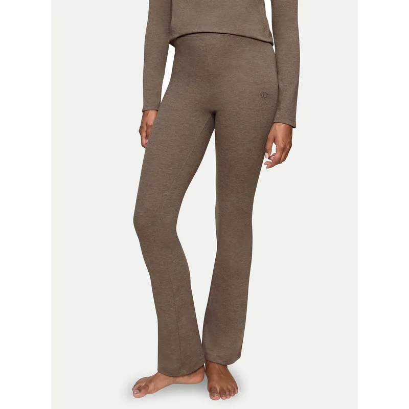 Triumph Παντελόνι πιτζάμας Smart Thermal 10221491 Καφέ Slim Fit