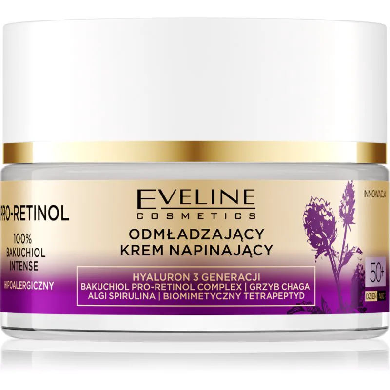 Eveline Cosmetics Pro-Retinol 100% Bakuchiol Intense συσφικτική αντιρυτιδική κρέμα ημέρας 50+ 50 ml