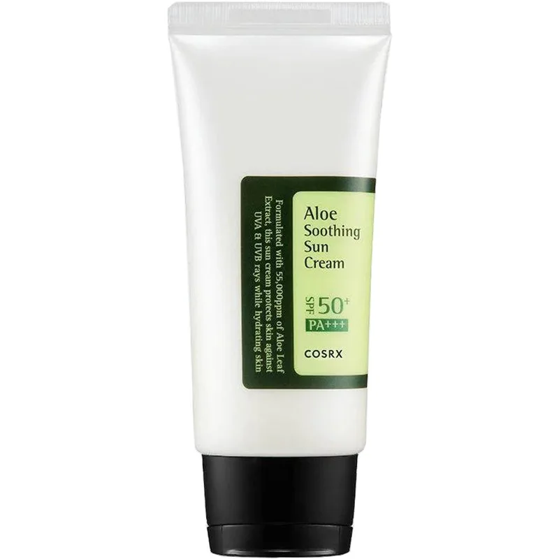 COSRX Aloe Soothing Sun Cream Spf50+ Αντηλιακό Ευρέος Φάσματος με Ελαφριά Υφή Πολύ Υψηλής Προστασίας 50ml