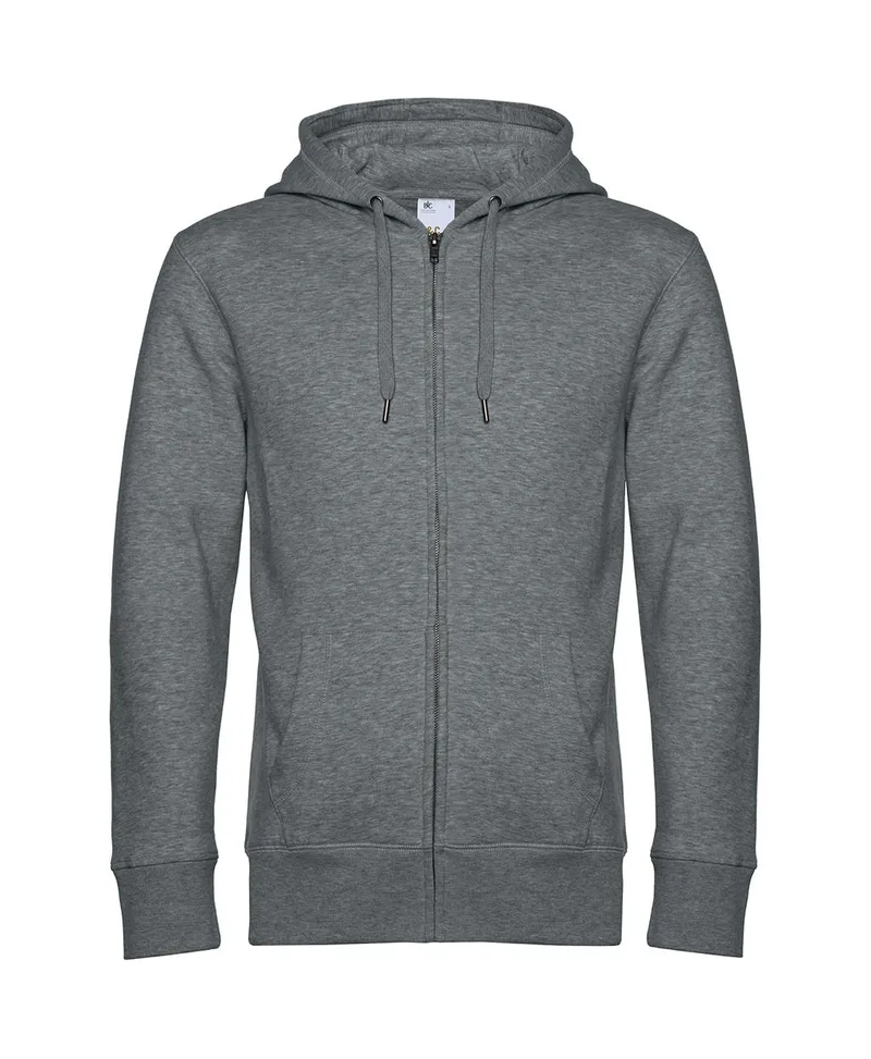 Ζακέτα Φούτερ με Κουκούλα WU03K B & C King Heather Mid Grey