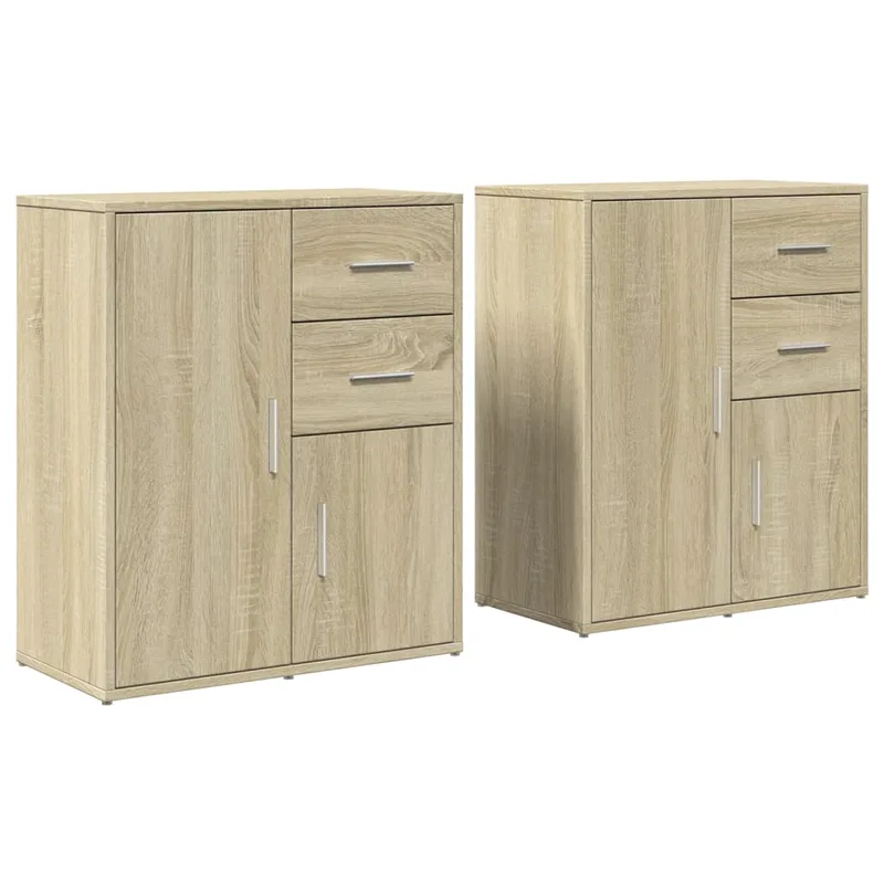 vidaXL Βοηθητικά Ντουλάπια 2 τεμ. Sonoma Δρυς 60x31x70 εκ. Επεξ. Ξύλο