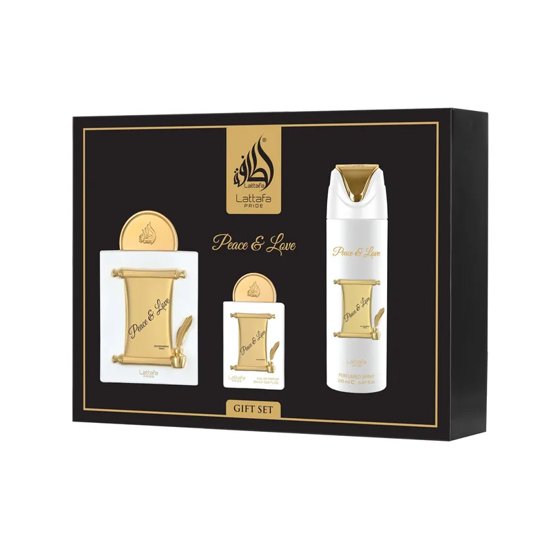 Lattafa Pride Peace & Love EDP 100 ml + EDP 20 ml + DEO VAPO 200 ml (unisex) 1 pcs