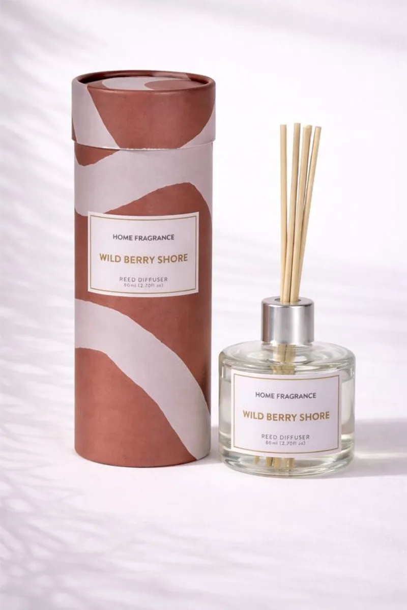 Αρωματικο Χωρου Με Στικ Και Αρωμα Wild Berry Shore 80Ml 9x9x23cm Μπορντό Kaeming