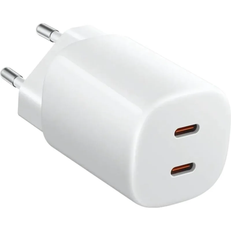 Φορτιστής Official Xiaomi Nano Turbo Power Adapter Γρήγορος Ταξιδιού / Αντάπτορας με 2 x Type-C 45W - White (BHR087OEU)