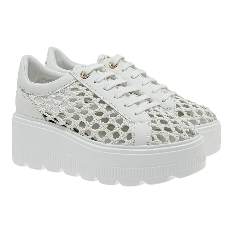 Renato Garini Γυναικεία Παπούτσια Sneakers 611-19R Λευκό Πλεκτό W119R611326M