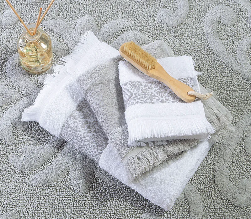 Πετσέτες Μπάνιου (Σετ) Nef-Nef Homeware JETRIX White/Grey